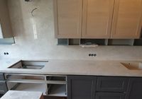 Укладка крупноформатного керамогранита на кухонный фартук в Пушкине 3